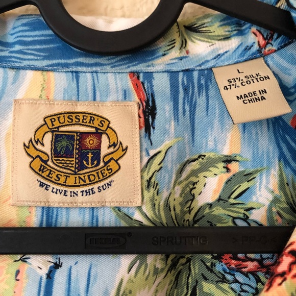 Pusser’s West Indies Hawaiian Shirt Men’s Large - Picture 4 of 8